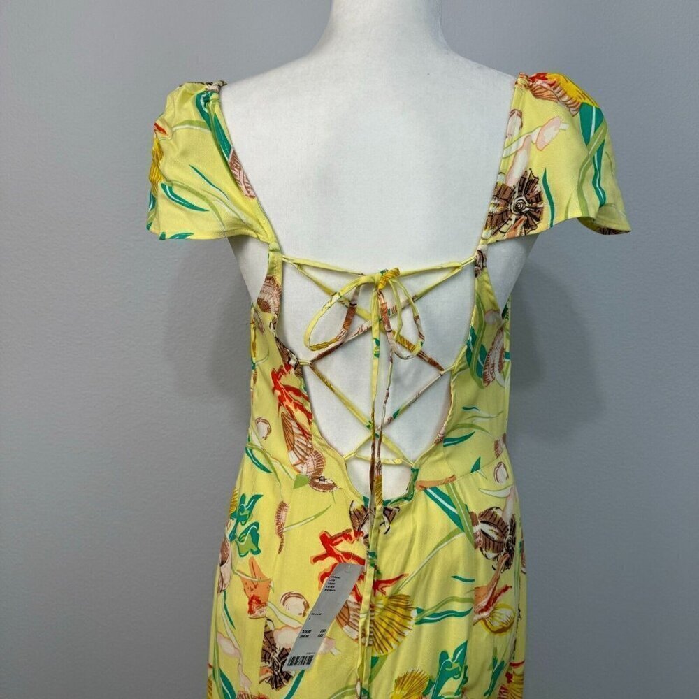 Urban Outfitters Women's Seashell Siren Lace Up Back Maxi Summer Dress Size L - Picture 6 of 16